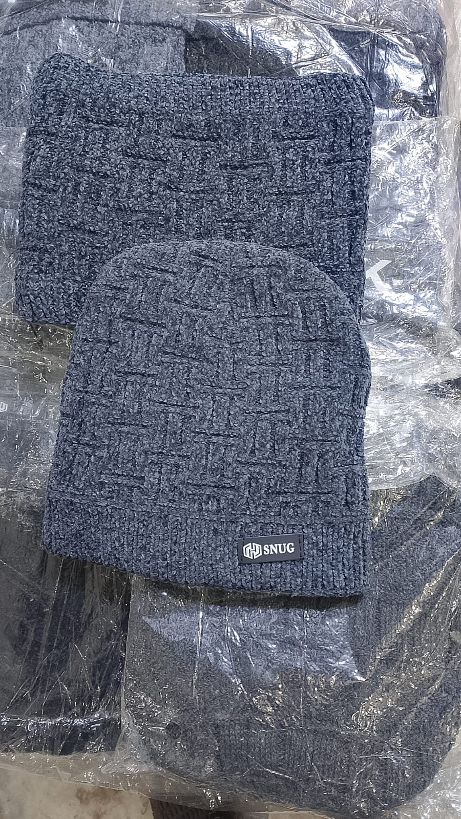 Imported Cap and Neck Warmer Set with Velvet