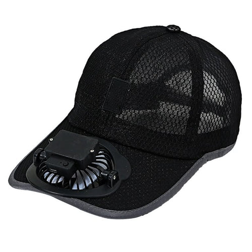 Solar Powered Baseball Cap with Fan Summer