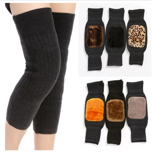 Unisex Winter Wool Elastic Knee Brace Pads Leg Warmers Winter Warm