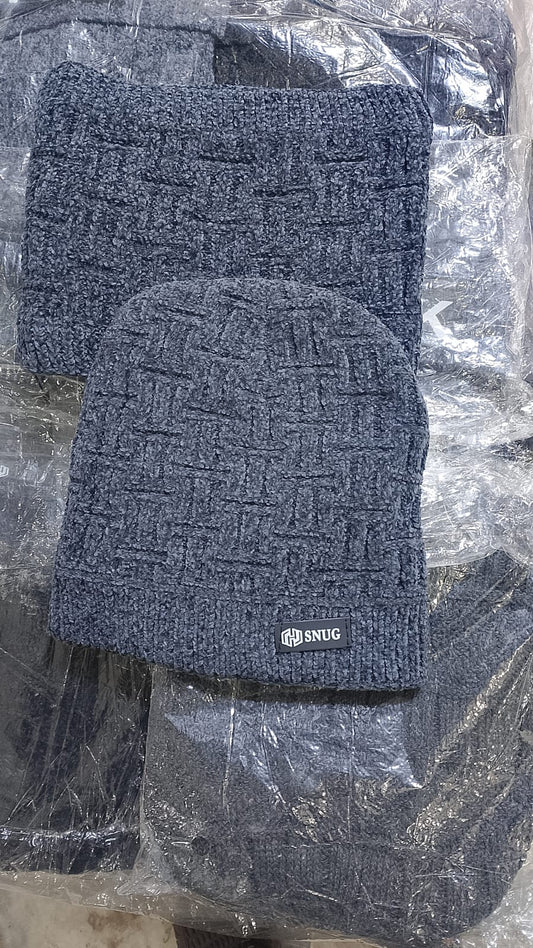 Imported Cap and Neck Warmer Set with Velvet