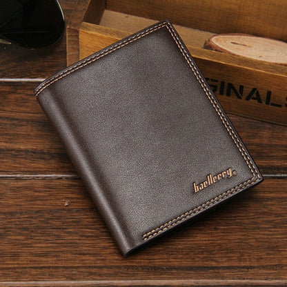 Baellerry Luxury Leather Vintage Men Wallets Coin Money Small Male Credit Card Holder Clutch Bag Wallets For Men Purse W086