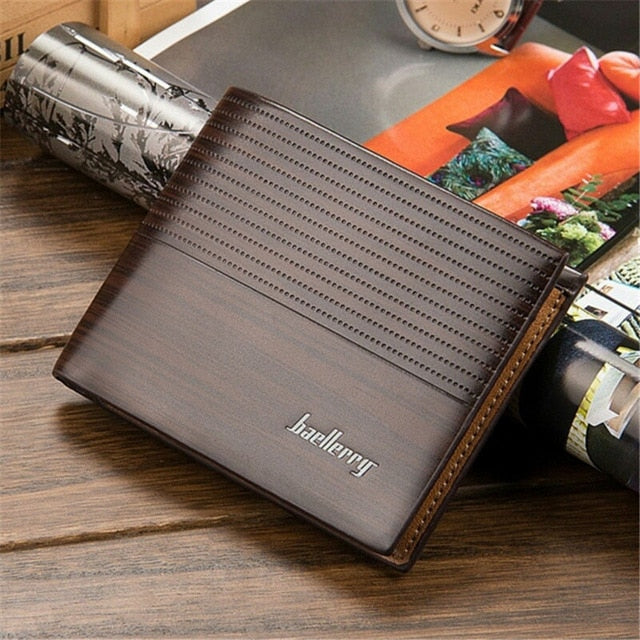 Baellerry Luxury Leather Vintage Men Wallets Coin Money Small Male Credit Card Holder Clutch Bag Wallets For Men Purse W086