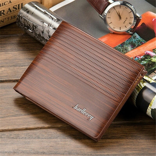 Baellerry Luxury Leather Vintage Men Wallets Coin Money Small Male Credit Card Holder Clutch Bag Wallets For Men Purse W086