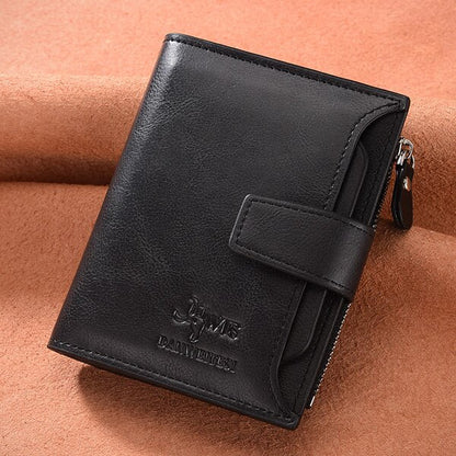 DWTS Vintage Men Wallet PU Leather Short Wallets Male Multifunctional Cowhide Purse Coin Pocket Driver License Holder